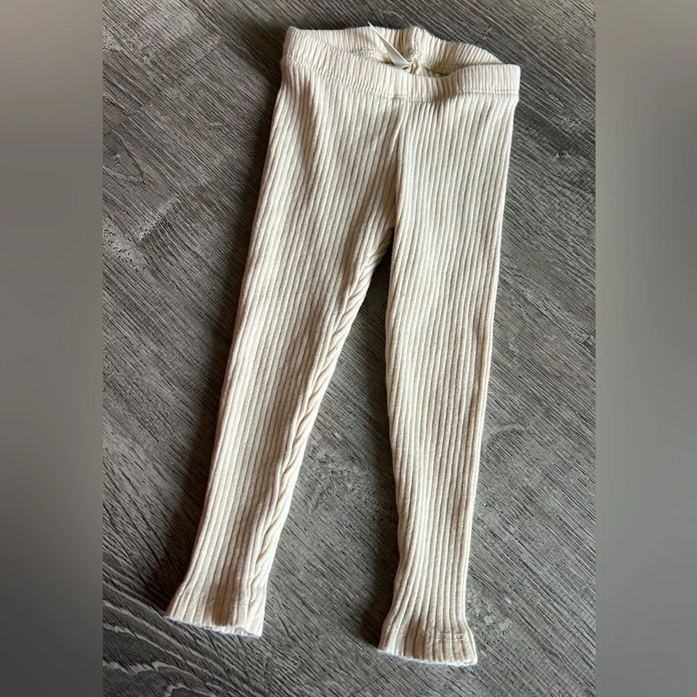 Rylee + Cru Cream Ribbed Leggings - Picture 1 of 1